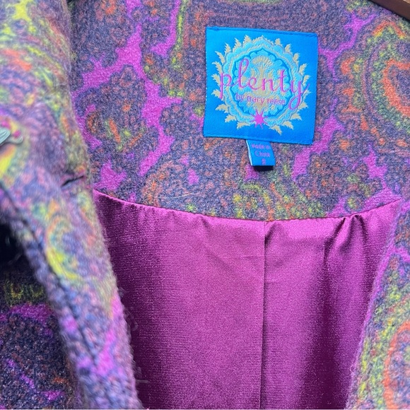 Plenty Paisley Print Wool Blend Princess Coat - Picture 7 of 13